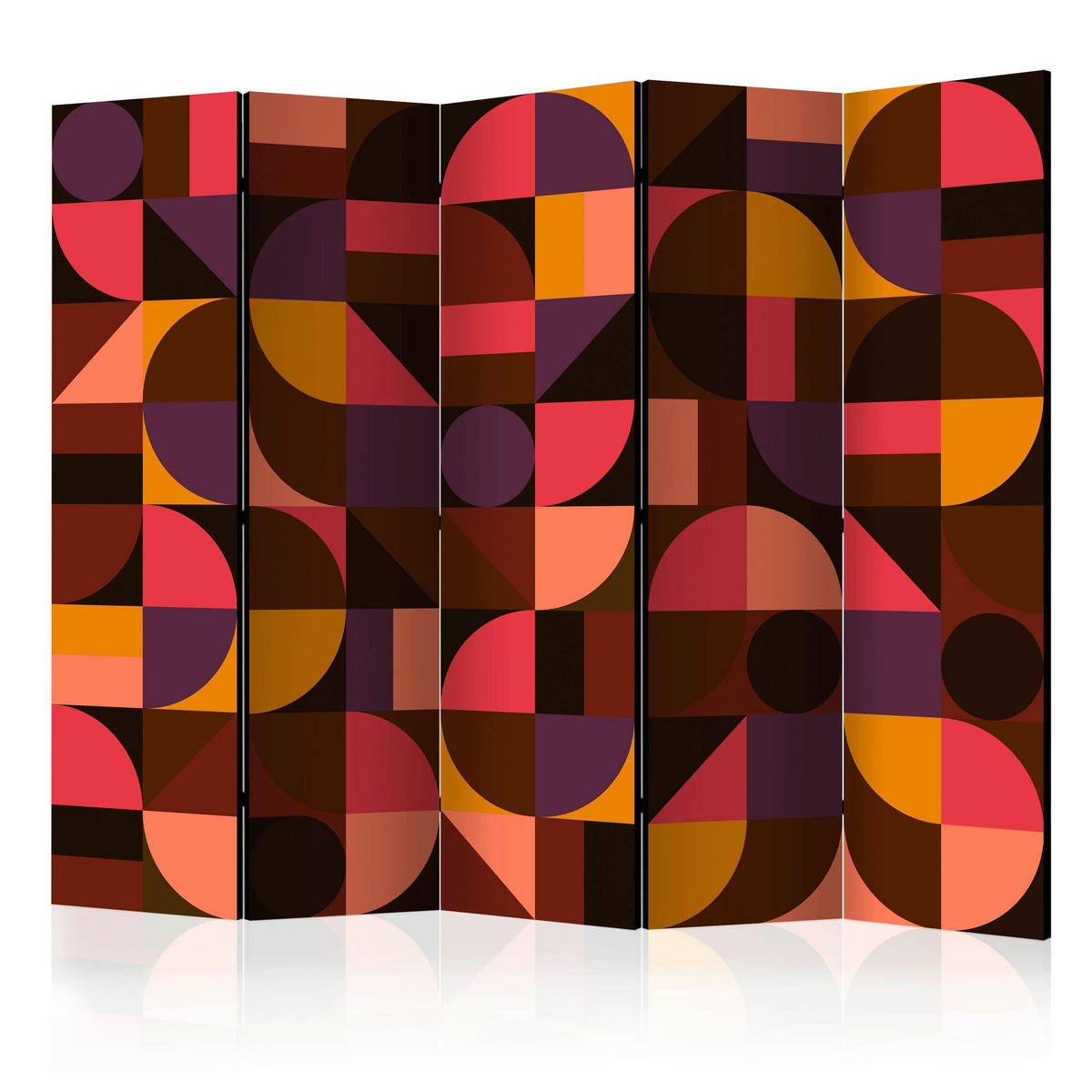 SKÄRMVÄGG  i trä, textil  multicolor  - multicolor, Basics, trä/textil (225/172/3cm) - artgeist