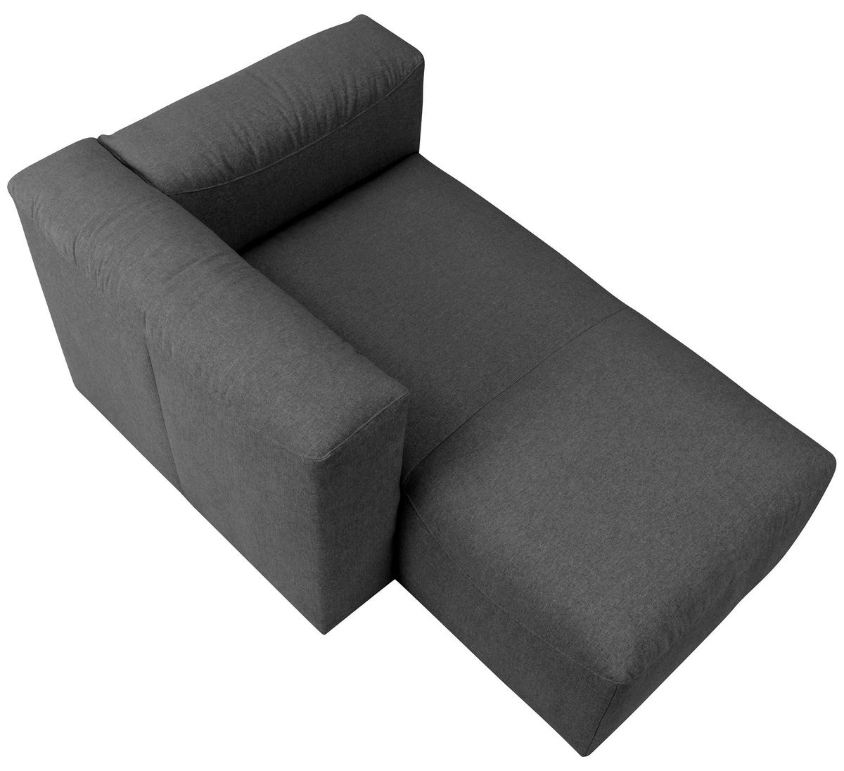 RÉCAMIERE in Flachgewebe Anthrazit  - Anthrazit, Design, Kunststoff/Textil (160/73/100cm) - Max Winzer