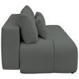 BOXSPRINGSOFA in Chenille Dunkelgrün  - Dunkelgrün/Schwarz, MODERN, Kunststoff/Textil (210/72/105cm) - Cantus