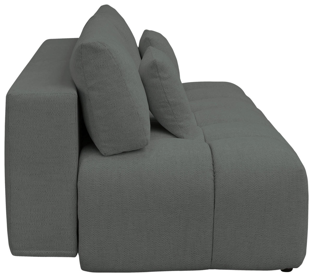 BOXSPRINGSOFA in Chenille Dunkelgrün  - Dunkelgrün/Schwarz, MODERN, Kunststoff/Textil (210/72/105cm) - Cantus