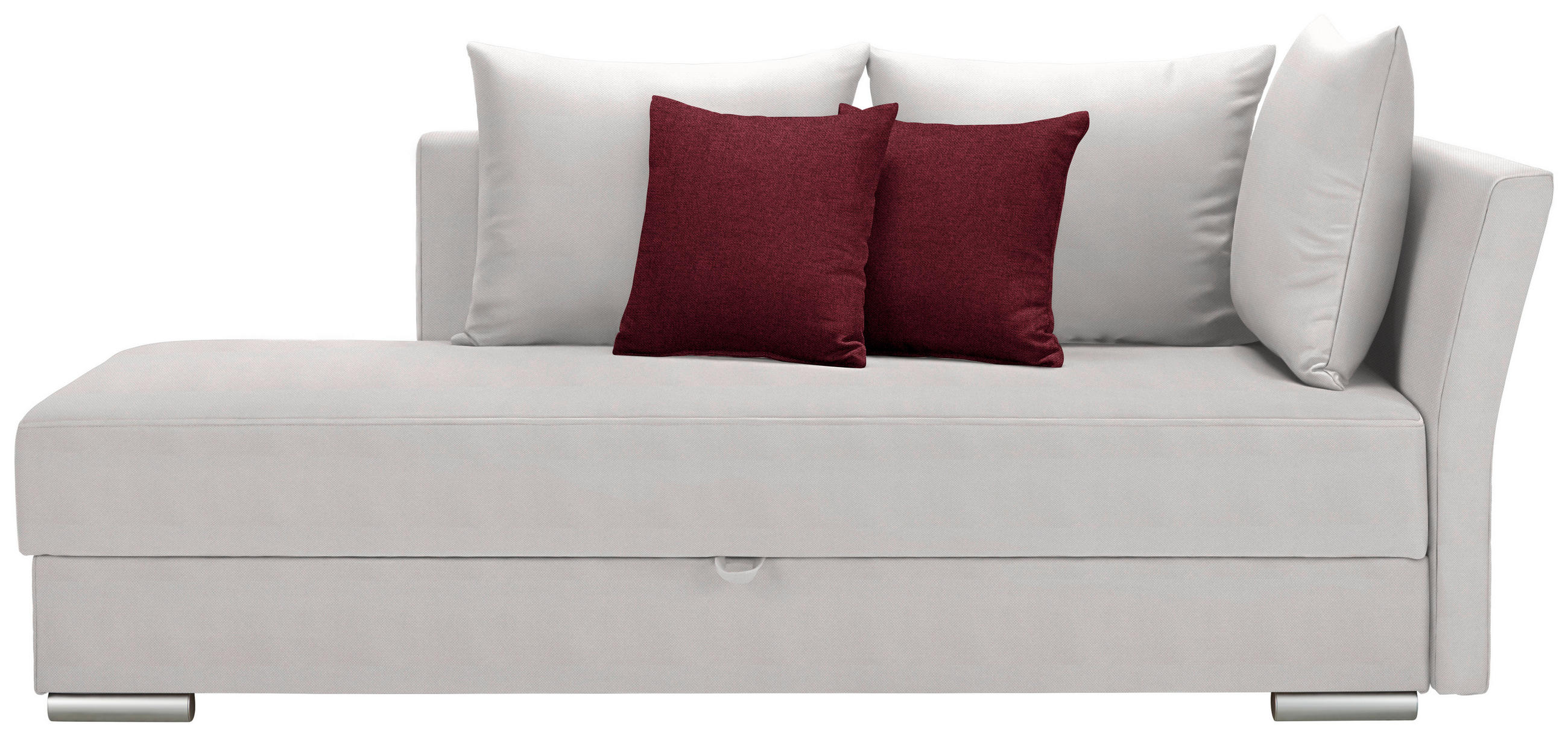 HEVERŐ textil fehér  - krómszínű/bordó, Design, műanyag/textil (220/93/100cm) - Xora