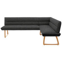 ECKBANK 237/162 cm  in Anthrazit, Schwarz  - Eichefarben/Anthrazit, Design, Holz/Textil (237/162cm) - Koinor