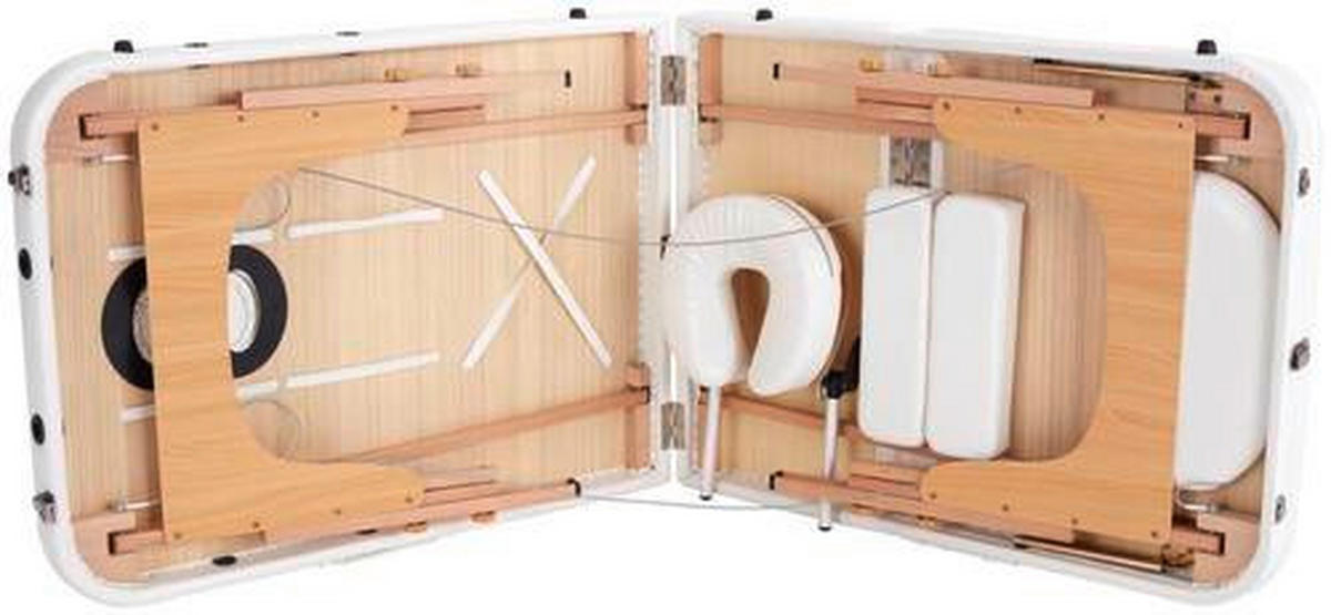 MASSAGELIEGE - Weiß, Trend, Holz/Holzwerkstoff (185/70/62-85cm) - Novel