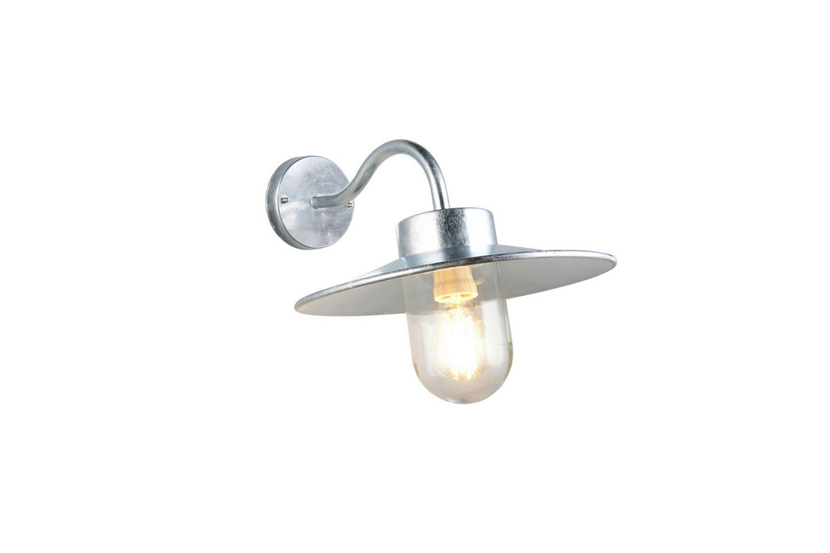 AUSSENWANDLEUCHTE Tana 31/26/41 cm  - Transparent/Zinkfarben, KONVENTIONELL, Glas/Metall (31/26/41cm) - Trio Leuchten