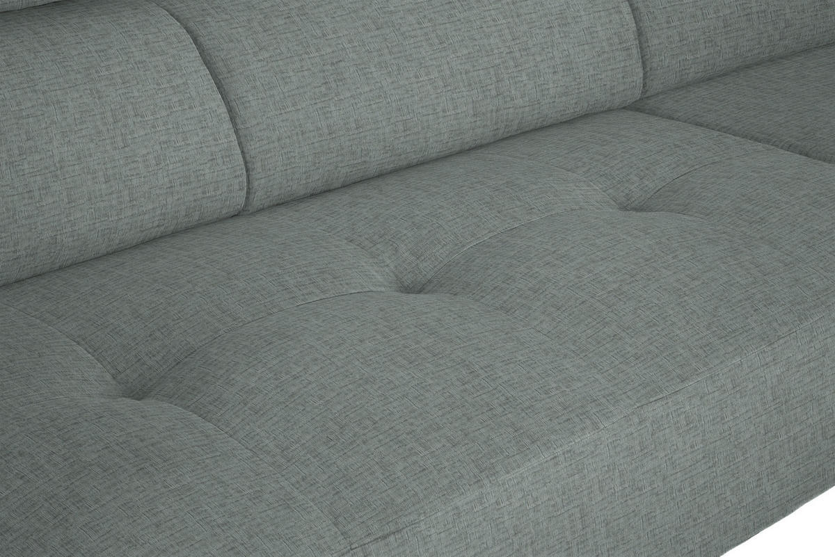ECKSOFA  in Chenille Silberfarben  280/205 cm  - Silberfarben/Schwarz, Design, Textil/Metall (280/205cm) - Xora