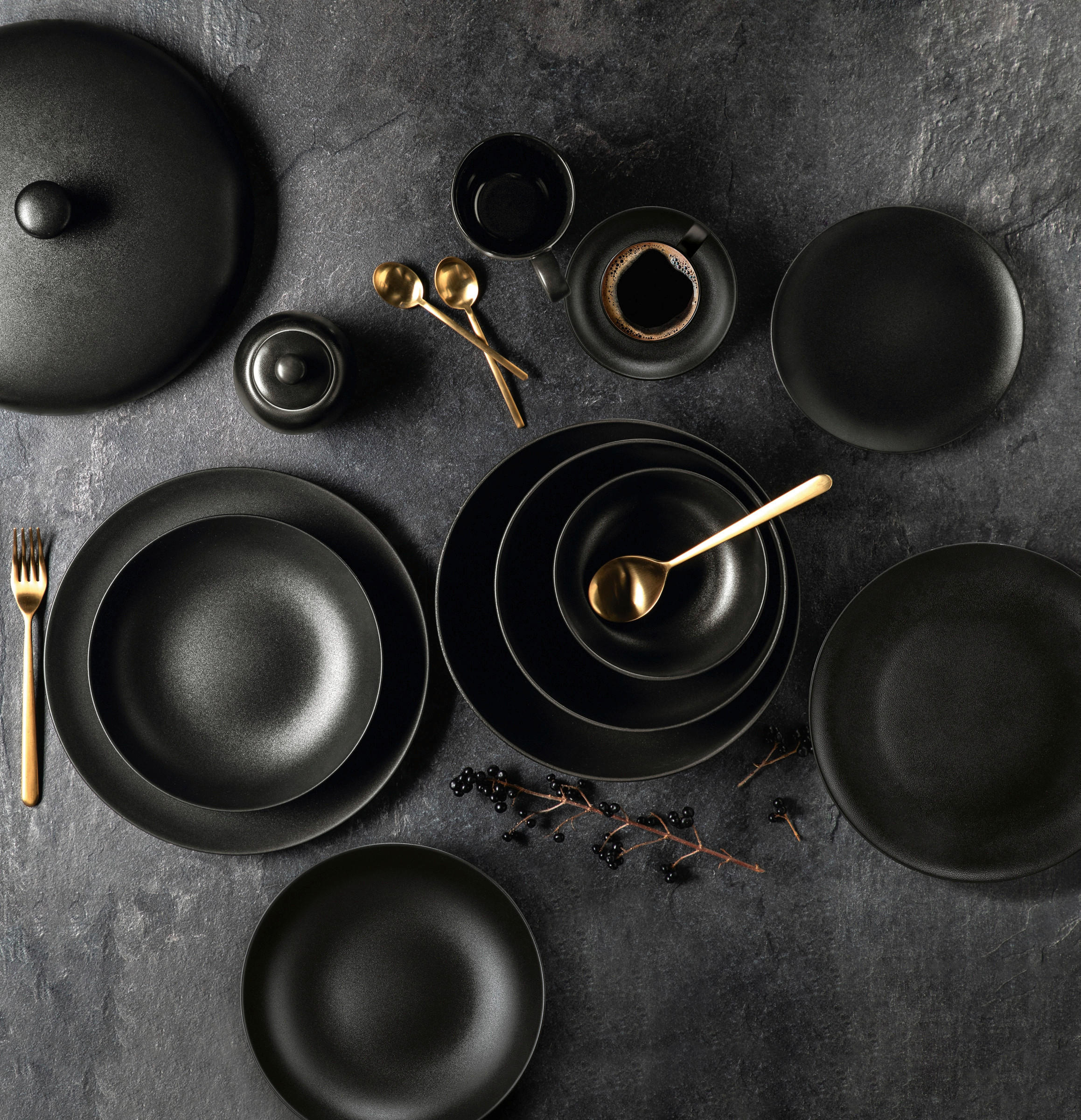 SCHALE Liberty velvet black 17,5 cm   - Schwarz, Basics, Keramik (17,5cm) - Seltmann Weiden