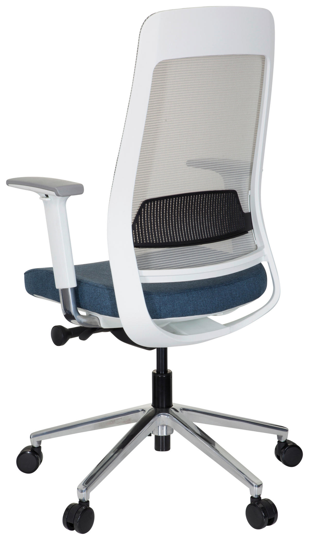 DREHSTUHL  in Netzbespannung, Flachgewebe Blau, Grau, Weiß  - Blau/Weiß, MODERN, Kunststoff/Textil (67/118/63cm) - MID.YOU
