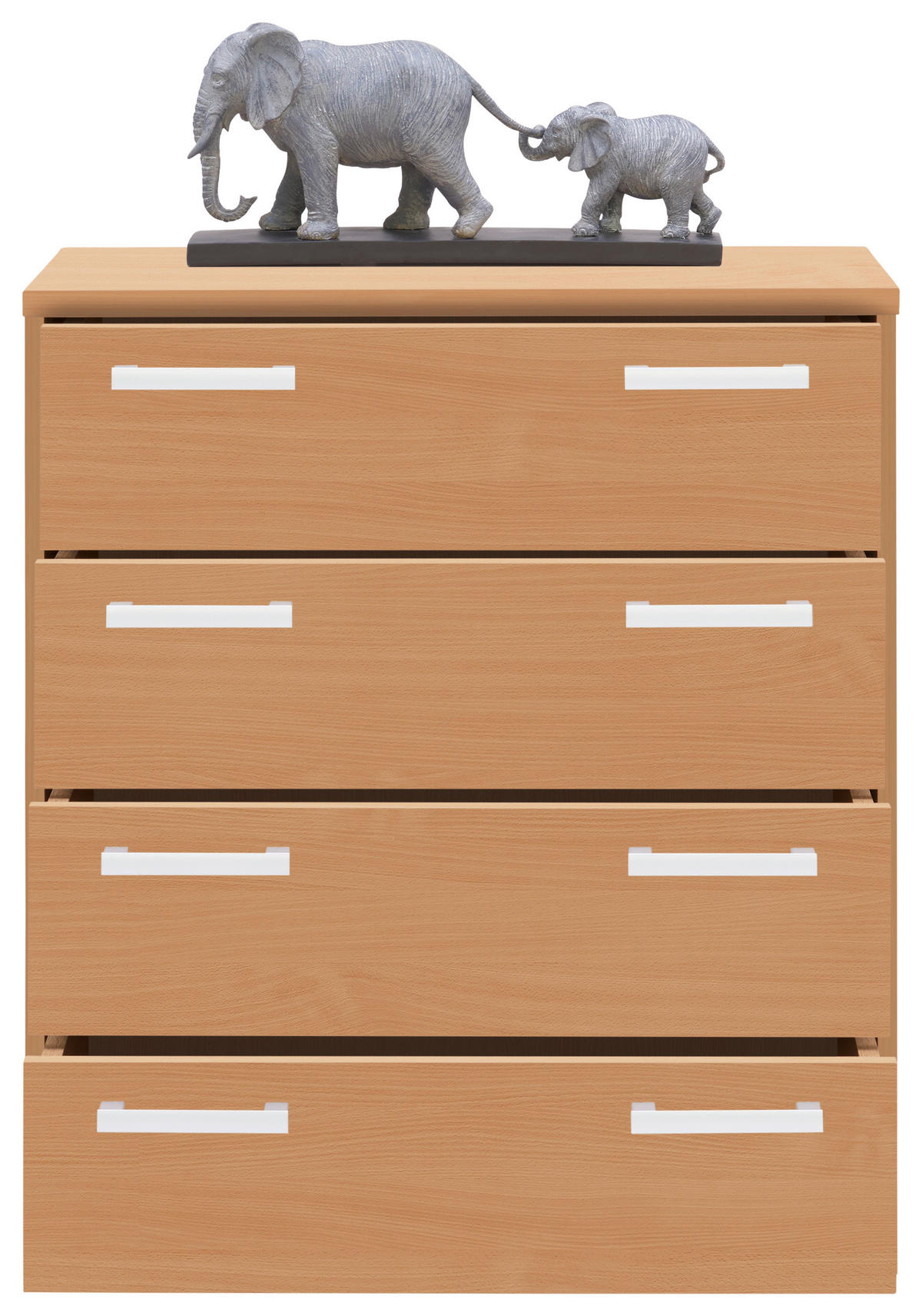 KOMMODE  in 72/84/36 cm  - Silberfarben/Buchefarben, Basics, Holzwerkstoff (72/84/36cm) - Xora