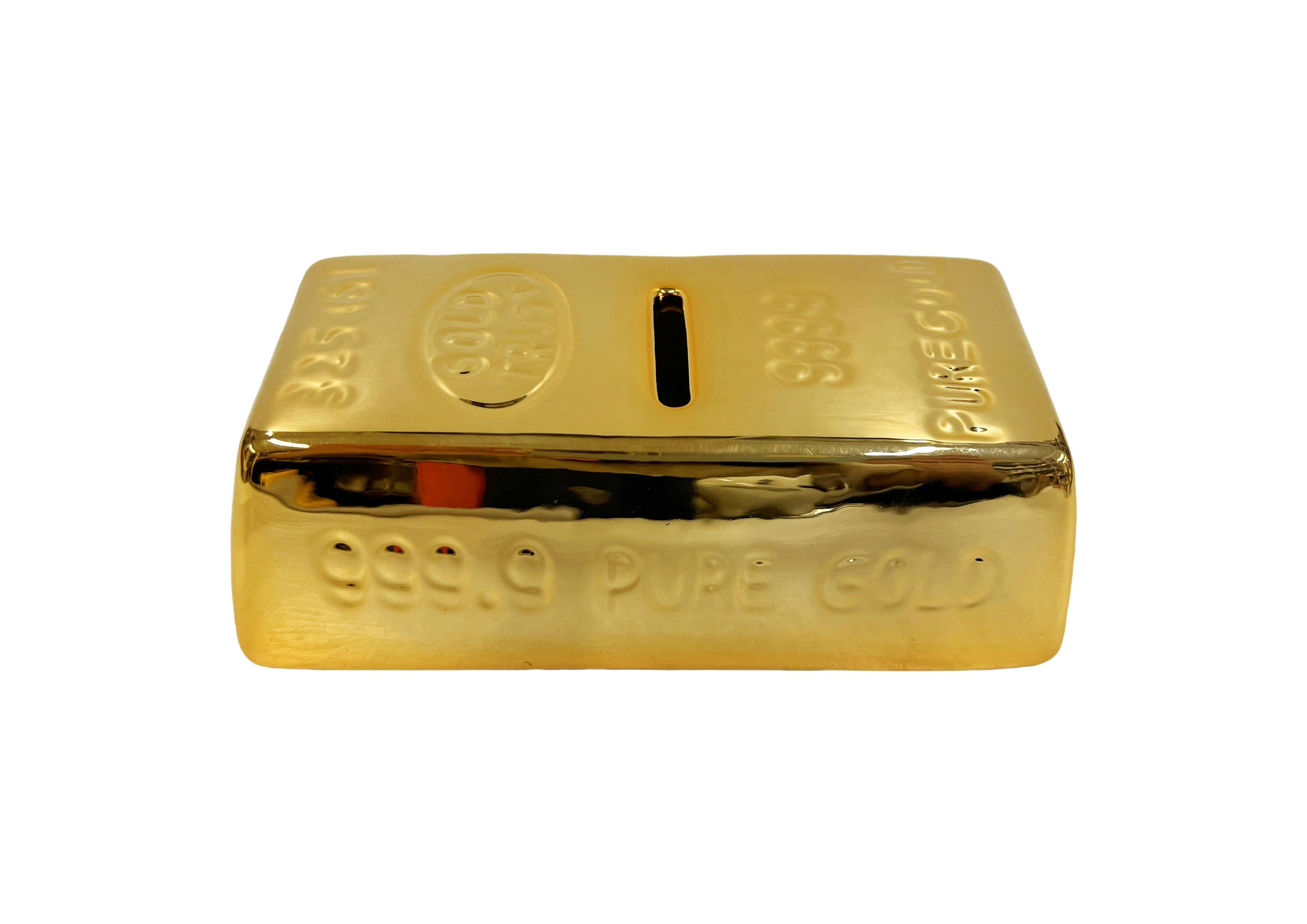SPARDOSE  - Goldfarben, Basics, Keramik (16,5/8,5/5cm)
