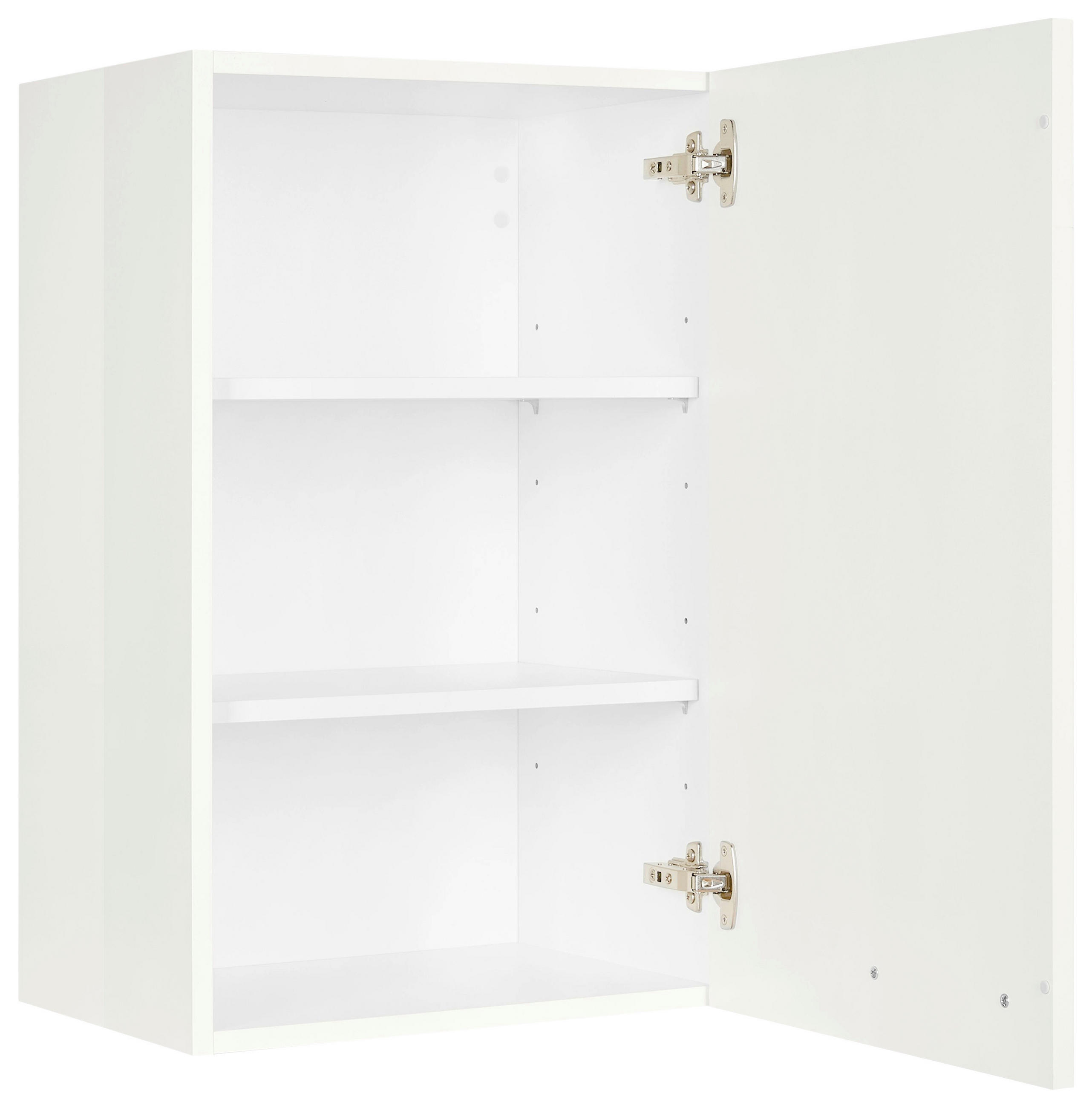 KÜCHENOBERSCHRANK 45/72/35 cm  in Weiß Hochglanz  - Edelstahlfarben/Weiß Hochglanz, MODERN, Holzwerkstoff (45/72/35cm) - Nobilia