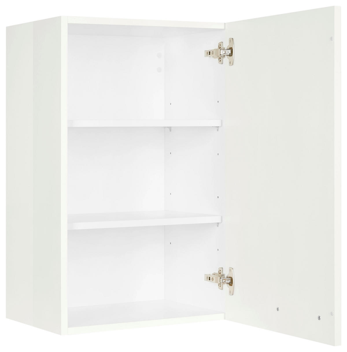 KÜCHENOBERSCHRANK 45/72/35 cm  in Weiß Hochglanz  - Edelstahlfarben/Weiß Hochglanz, MODERN, Holzwerkstoff (45/72/35cm) - Nobilia