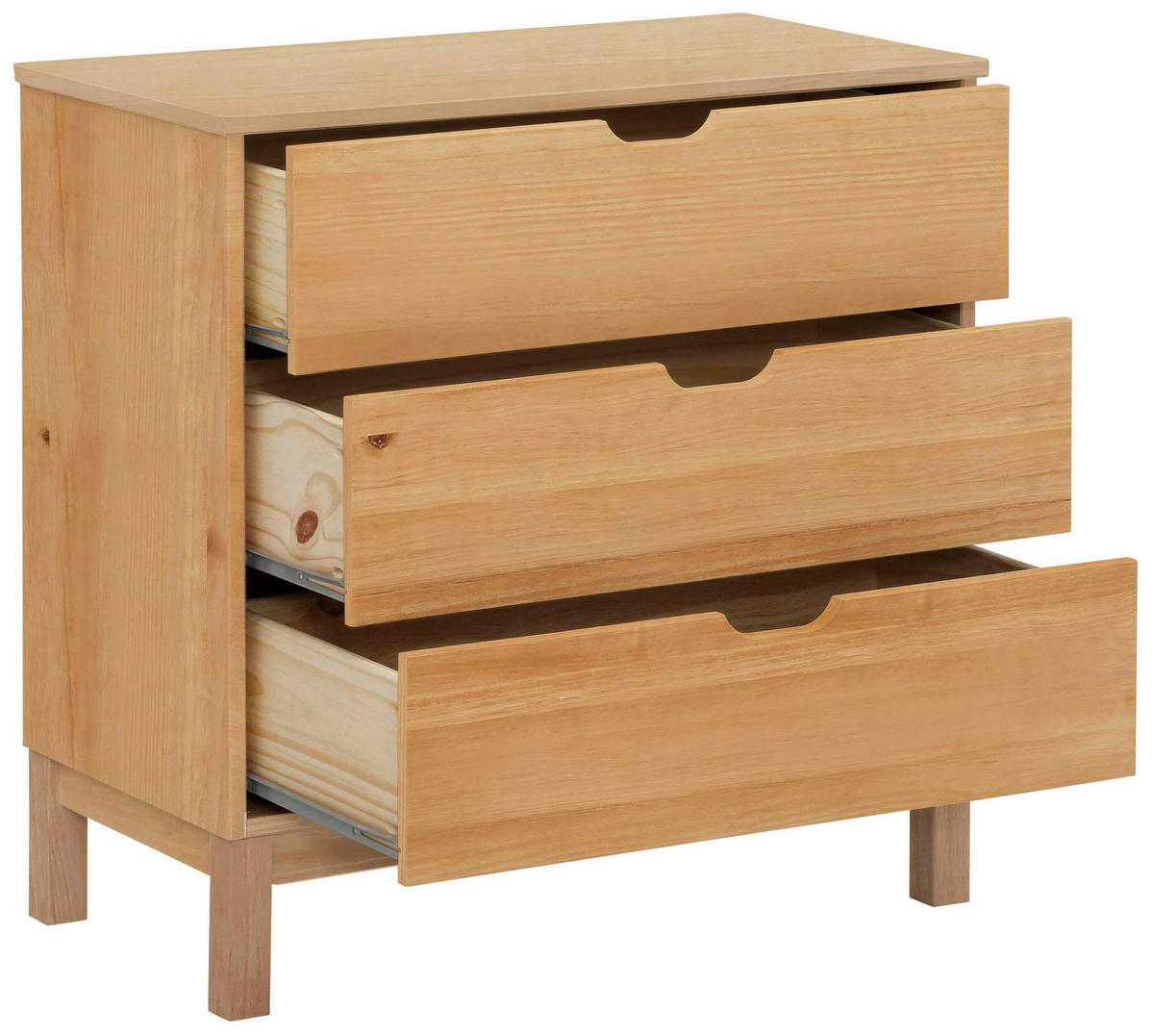 KOMMODE POZNAN, 76/75/39 cm,  - Naturfarben, Design, Holz/Holzwerkstoff (76/75/39cm) - Livetastic