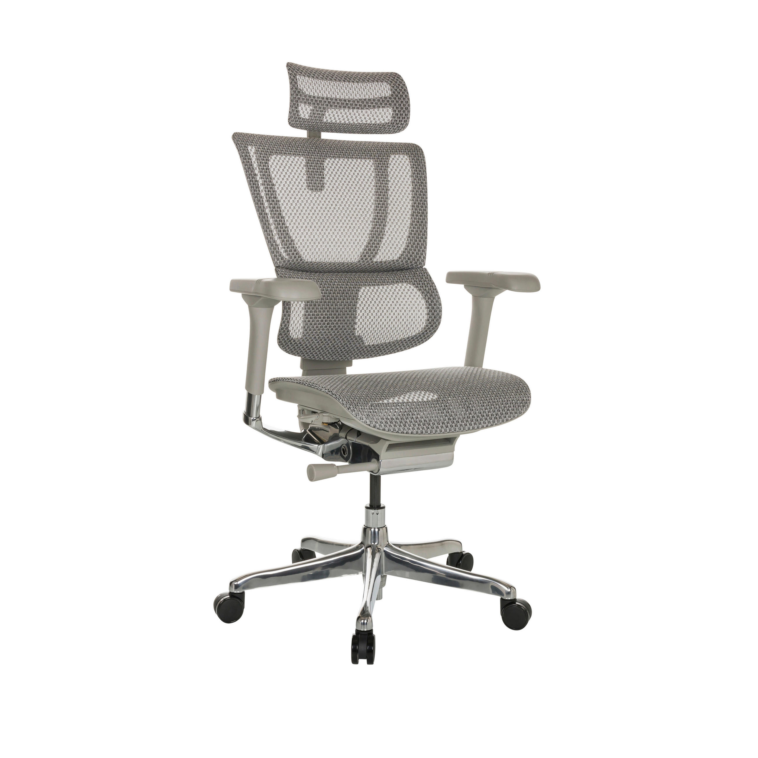 DREHSTUHL Netzbespannung Hellgrau  - Hellgrau, Basics, Kunststoff/Textil (69/116-138/66cm) - MID.YOU