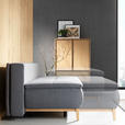 BOXSPRINGSOFA in Webstoff Dunkelbraun  - Eichefarben/Dunkelbraun, Design, Holz/Textil (202/78/93/100cm) - Venda