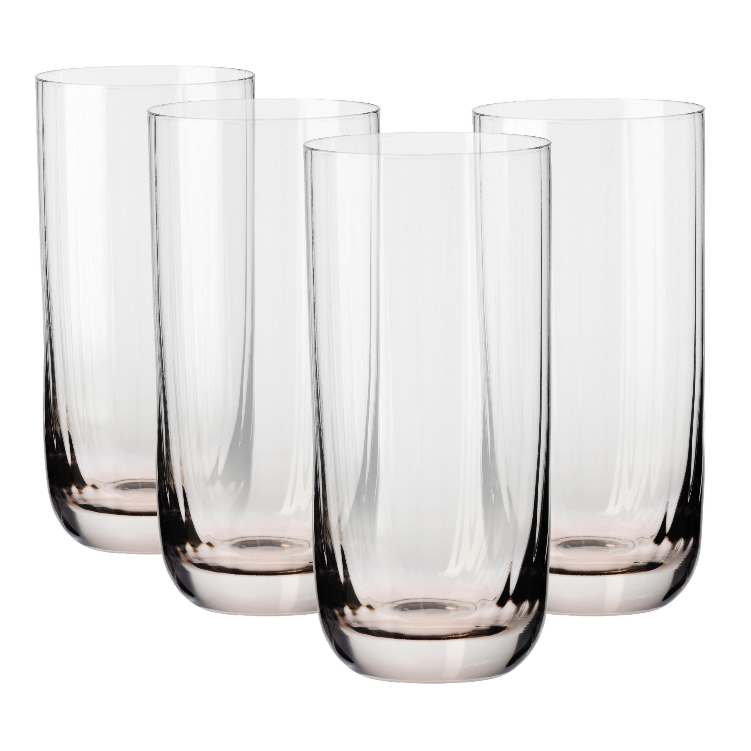 TRINKGLAS 360 ml 4-teilig  - Hellbraun, Trend, Glas - Novel