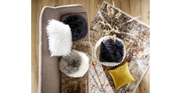 SITZKISSEN 34/34 cm - Taupe, KONVENTIONELL, Textil/Fell (34/34cm) - Esposa