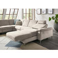 WOHNLANDSCHAFT in Chenille Hellbraun  - Hellbraun/Alufarben, Design, Textil/Metall (265/333/170cm) - Dieter Knoll