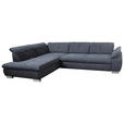 ECKSOFA  in Chenille Dunkelgrau  242/313 cm  - Chromfarben/Dunkelgrau, Design, Textil (242/313cm) - Xora