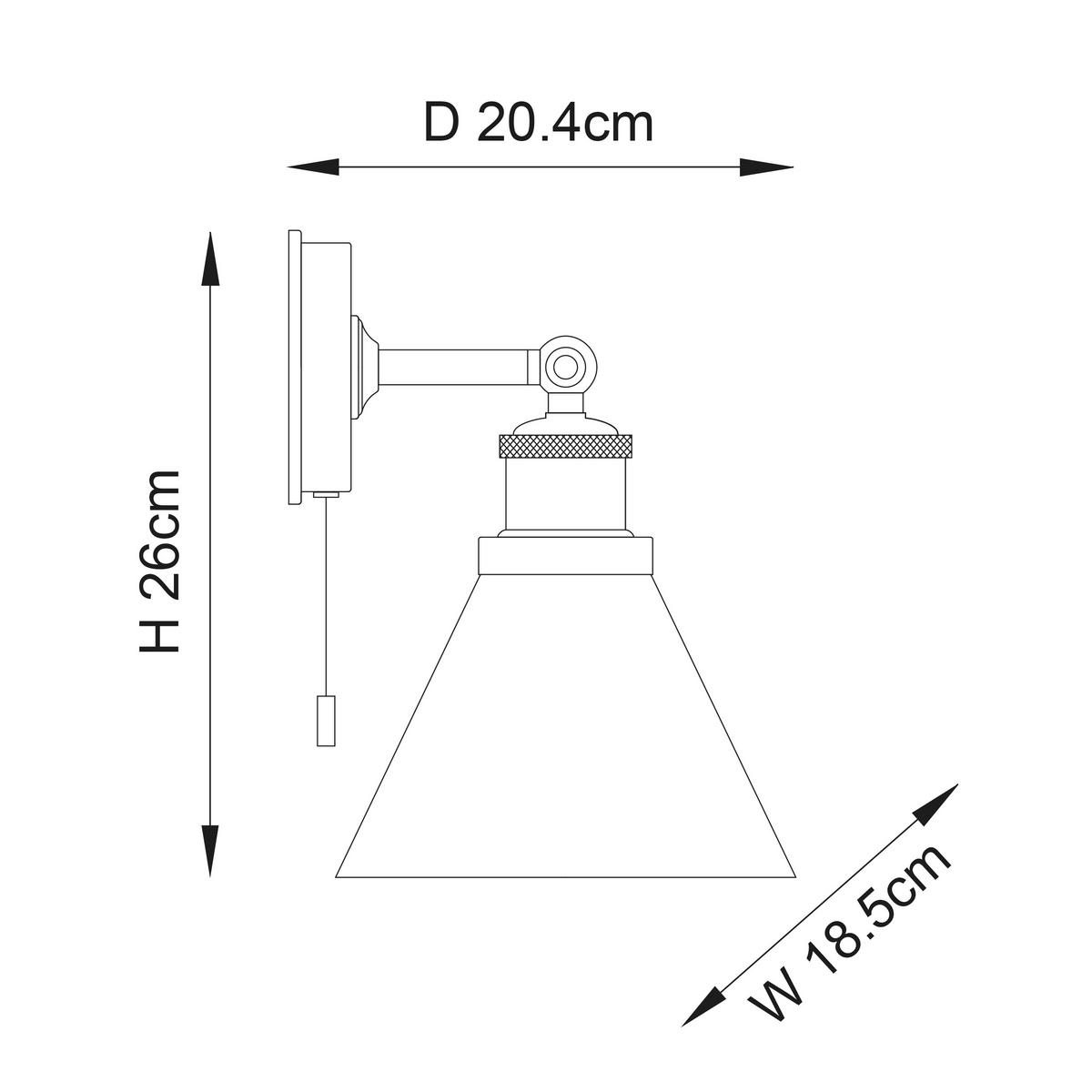 BADEZIMMER-WANDLEUCHTE Endon Toulon 18.5/20,4/26 cm   - Klar/Weiß, KONVENTIONELL, Glas (18.5/20,4/26cm) - ENDON