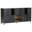 SIDEBOARD 175/85/40 cm  in Schwarz  - Schwarz, Design, Glas/Holz (175/85/40cm) - Landscape