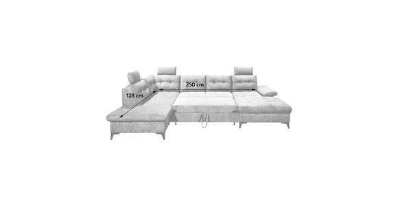 WOHNLANDSCHAFT Grau Webstoff  - Schwarz/Grau, KONVENTIONELL, Kunststoff/Textil (218/324/170cm) - Carryhome