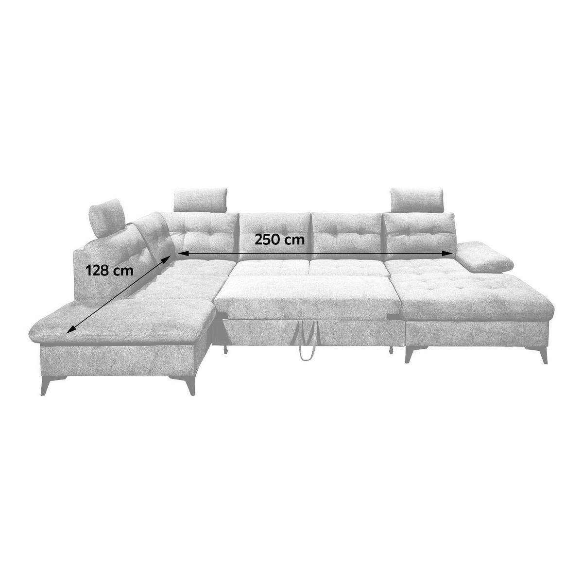 WOHNLANDSCHAFT in Webstoff Grau  - Schwarz/Grau, Konventionell, Kunststoff/Textil (218/324/170cm) - MID.YOU