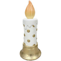 LED-KERZE  - Goldfarben/Weiß, LIFESTYLE, Kunststoff (25/54,5cm) - X-Mas