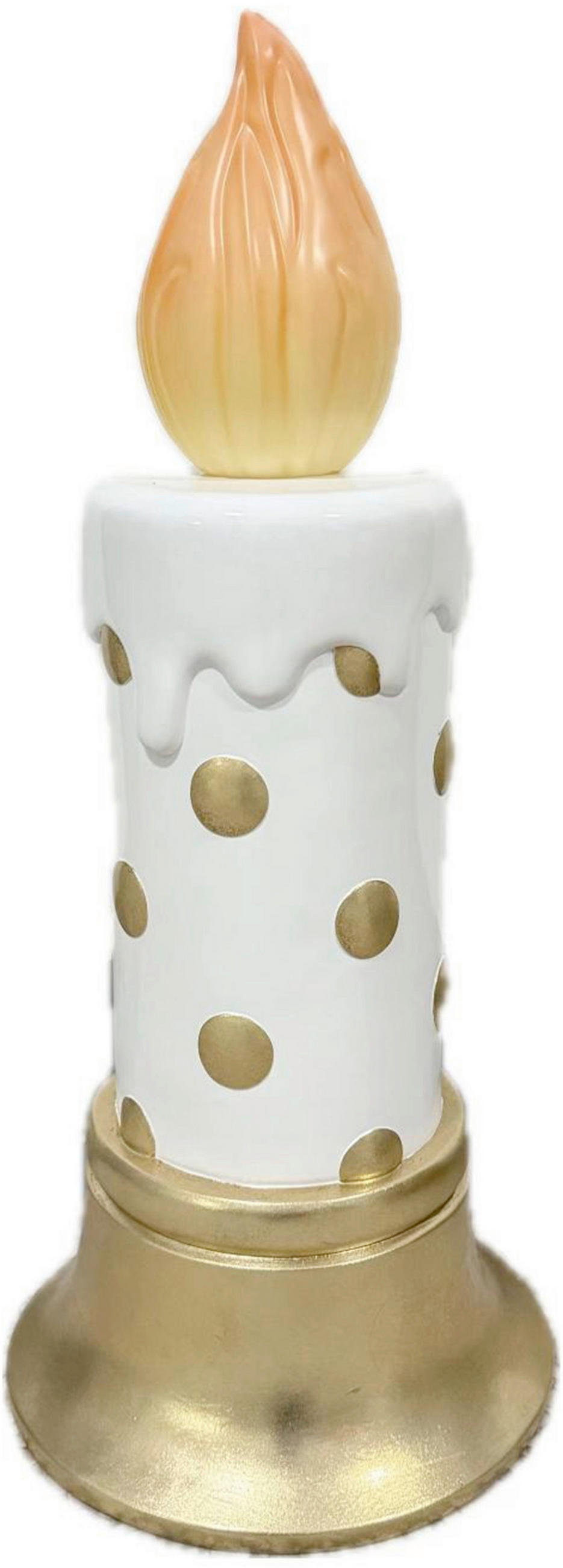 LED-KERZE  - Goldfarben/Weiß, LIFESTYLE, Kunststoff (25/54,5cm) - X-Mas