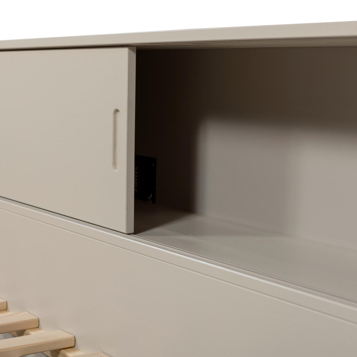 BODENBETT. - Grau, Basics, Holz (90/200cm) - MID.YOU