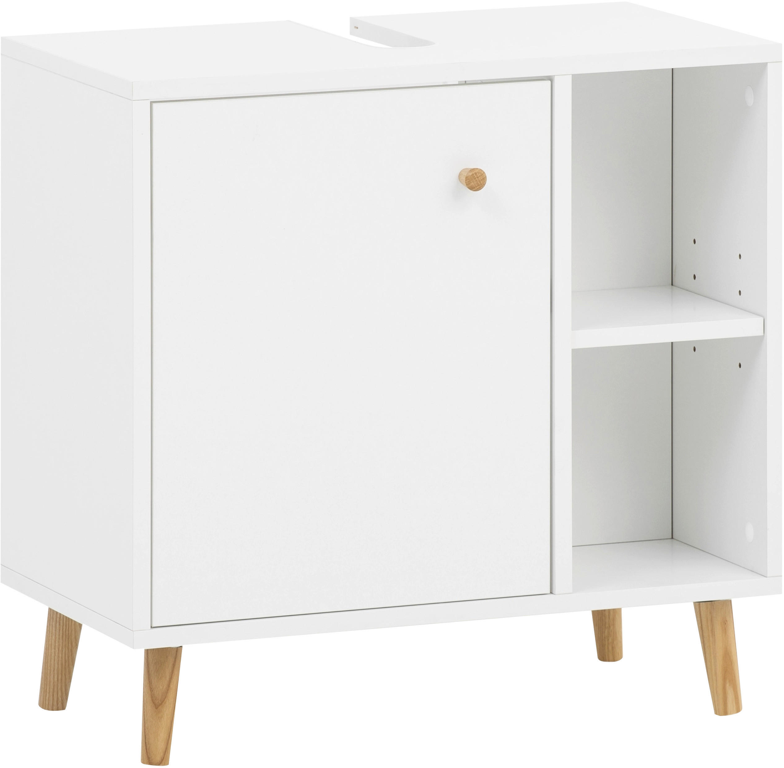 WASCHBECKENUNTERSCHRANK 60,2/59,3/33,1 cm  - Eichefarben/Weiß, MODERN, Holz/Holzwerkstoff (60,2/59,3/33,1cm) - Stylife