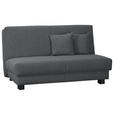 SCHLAFSOFA Chenille Grau  - Schwarz/Grau, Design, Textil/Metall (145/85/100cm) - Carryhome