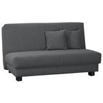 SCHLAFSOFA Chenille Grau  - Schwarz/Grau, Design, Textil/Metall (145/85/100cm) - Carryhome