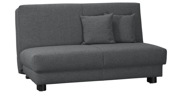 SCHLAFSOFA Chenille Grau  - Schwarz/Grau, Design, Textil/Metall (145/85/100cm) - Carryhome