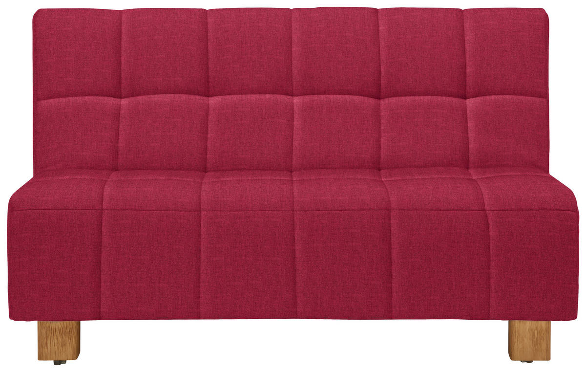 SCHLAFSOFA Flachgewebe Rot  - Rot/Naturfarben, Design, Holz/Textil (145/92/102cm) - Novel