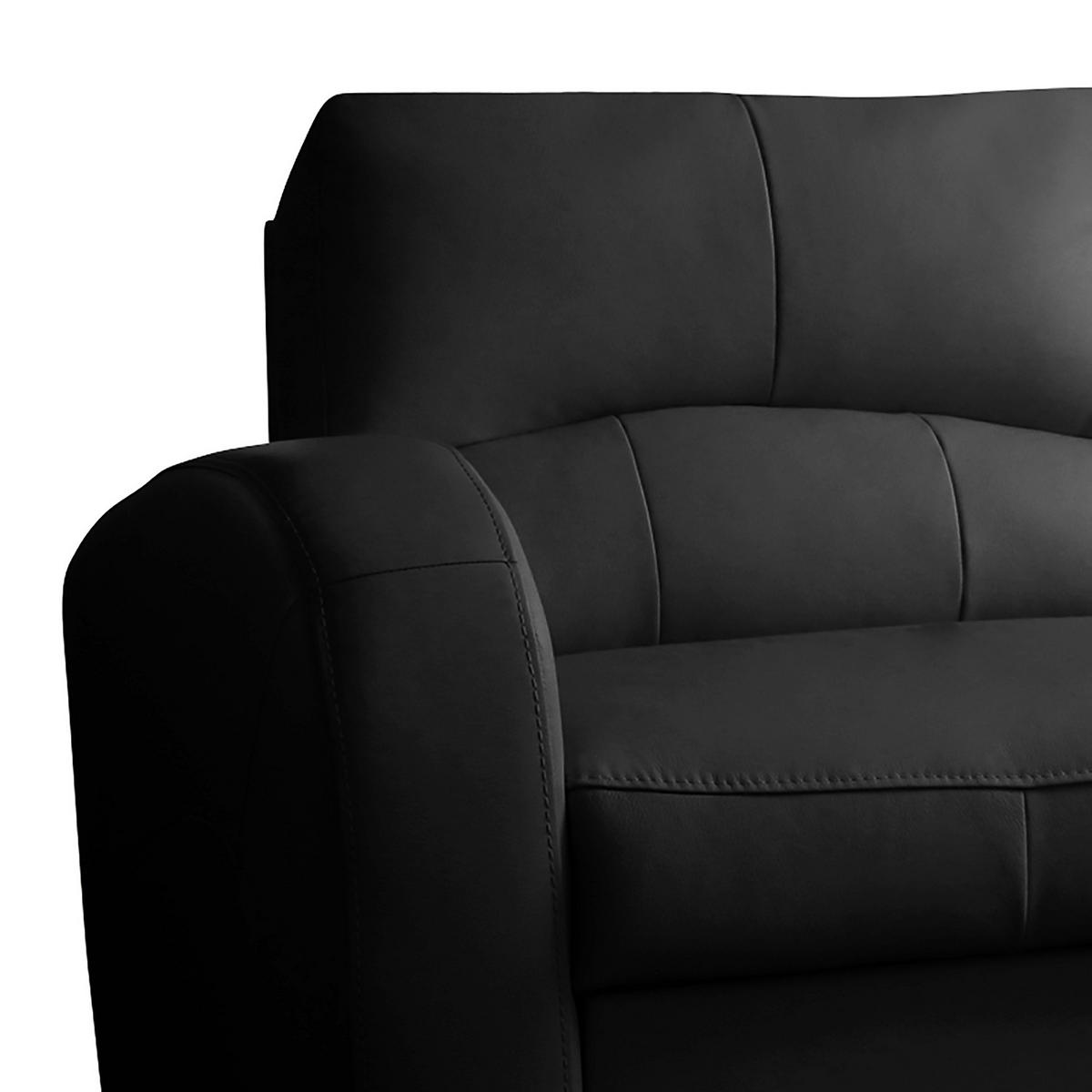 ECKSOFA 227/168 cm TILO in Lederlook Schwarz Bettkasten  227/168 cm  - Schwarz, Design, Kunststoff/Textil (227/168cm) - Livetastic