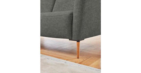 ECKSOFA  in Flachgewebe Grau  189/236 cm  - Eichefarben/Grau, Design, Holz/Textil (189/236cm) - Valnatura