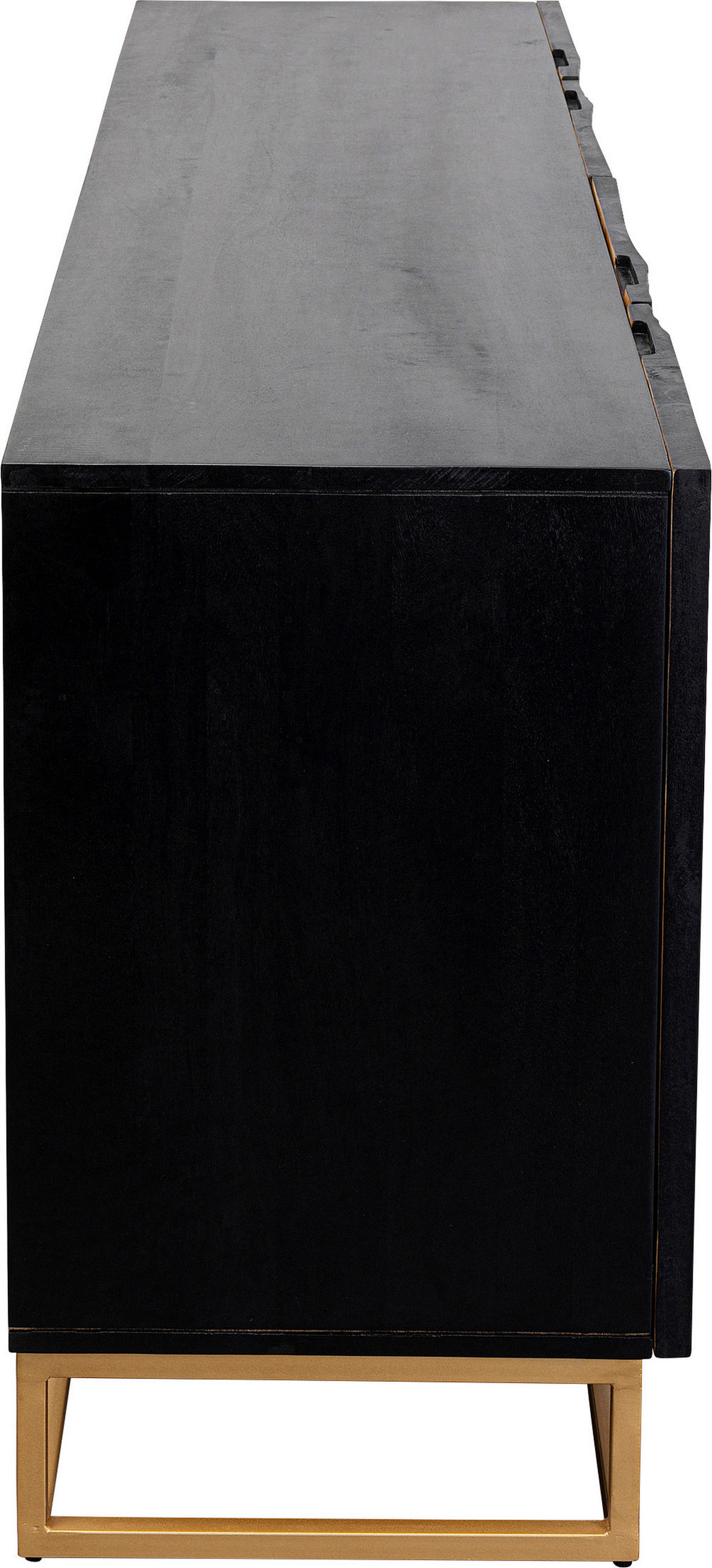 SIDEBOARD  in 177/75/45 cm  - Dunkelbraun/Goldfarben, Design, Holz/Metall (177/75/45cm) - Kare-Design