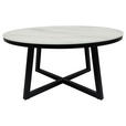 COUCHTISCH in Metall, Glas 80/80/40 cm  - Schwarz/Weiß, Design, Glas/Metall (80/80/40cm) - Xora