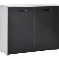 KOMMODE  in 97/82/40 cm  - Anthrazit/Alufarben, MODERN, Glas/Holzwerkstoff (97/82/40cm) - Germania