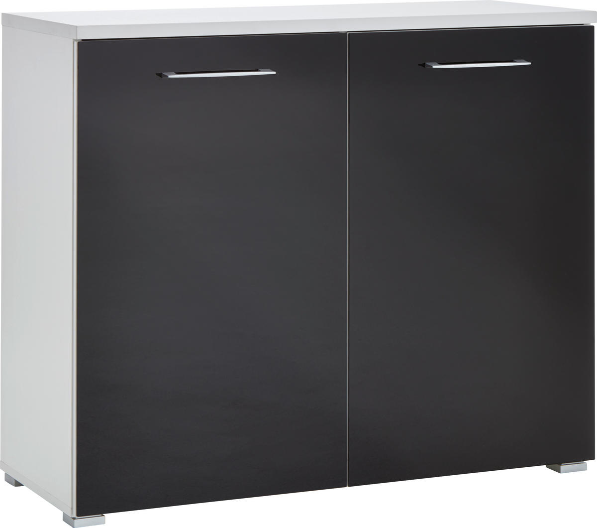 KOMMODE  in 97/82/40 cm  - Anthrazit/Alufarben, MODERN, Glas/Holzwerkstoff (97/82/40cm) - Germania