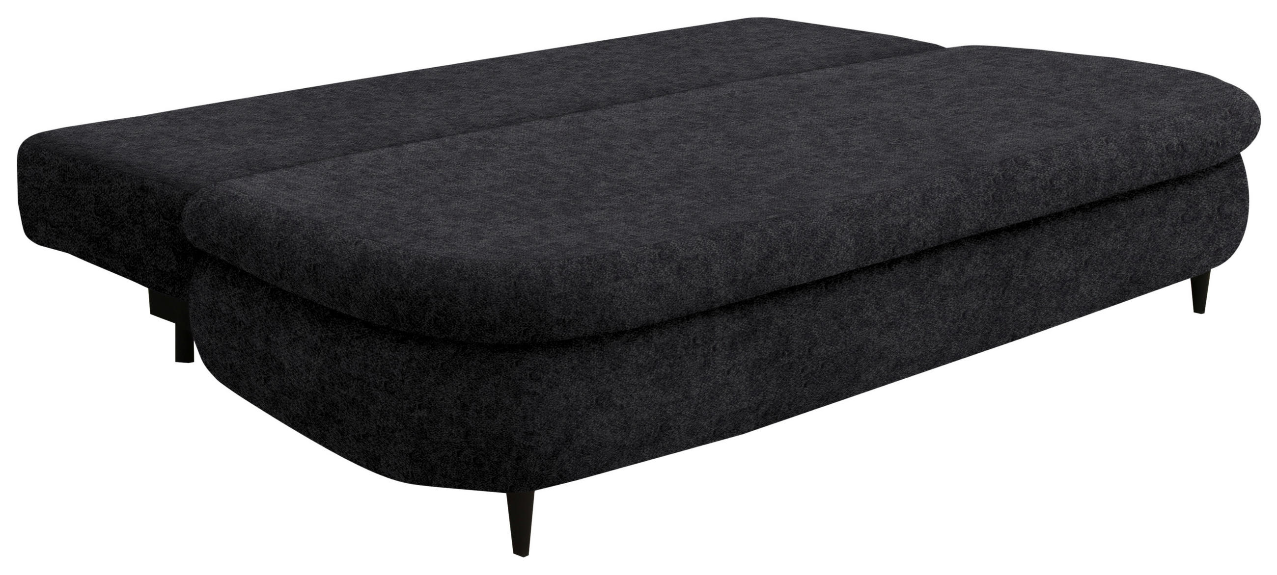 SCHLAFSOFA in Velours Dunkelgrau  - Dunkelgrau/Schwarz, Design, Holz/Textil (213/89/105cm) - Novel