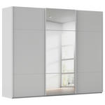SCHWEBETÜRENSCHRANK 271/223/68 cm 3-türig Grau  - Grau, KONVENTIONELL, Glas/Holzwerkstoff (271/223/68cm) - Novel