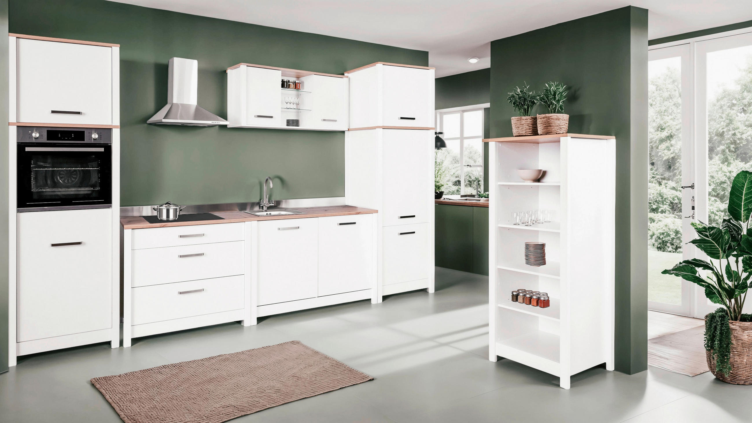 SCHUBKASTENUNTERSCHRANK 100/92/60 cm  in Weiß, Eiche Artisan  - Silberfarben/Eiche Artisan, MODERN, Holzwerkstoff/Metall (100/92/60cm) - home24