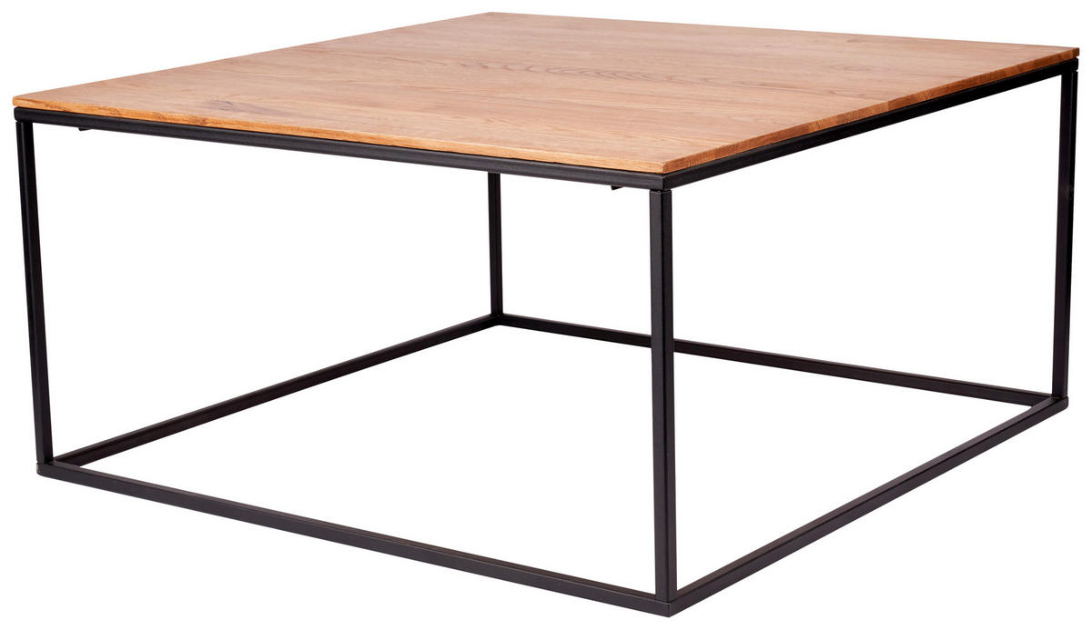 KLUB STOČIĆ  prirodna boja  - prirodna boja/crna, Osnovno, drvo/metal (80/40/80cm) - MID.YOU
