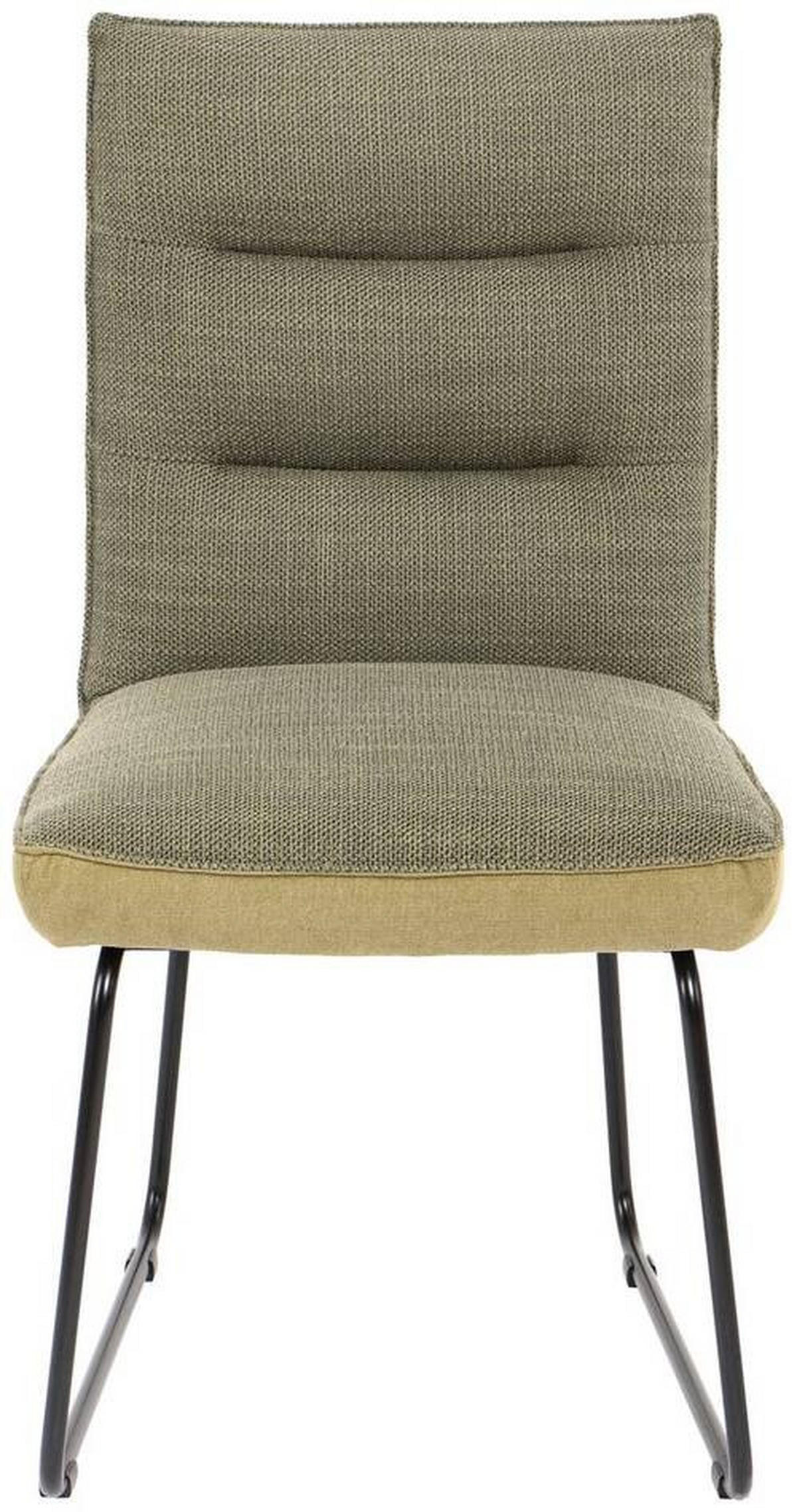 STUHL  in Stahl Flachgewebe  - Schwarz/Grün, Design, Textil/Metall (49/93/59cm) - Dieter Knoll