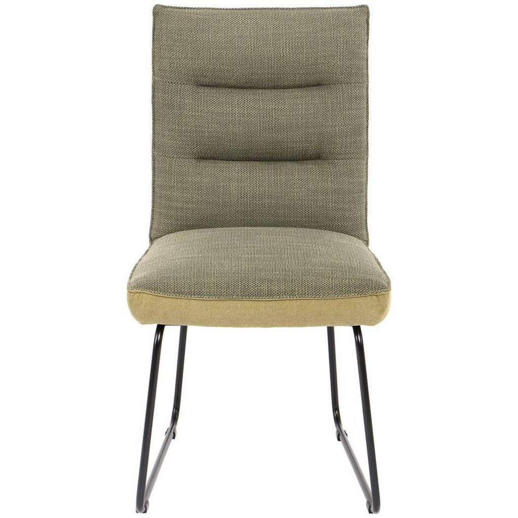 Thumbnail - Dieter Knoll Stuhl, Grün, Schwarz, Metall, Textil, Kufe, 49x93x59 cm, Beinauswahl, Lederauswahl, Stoffauswahl, Typenausw...