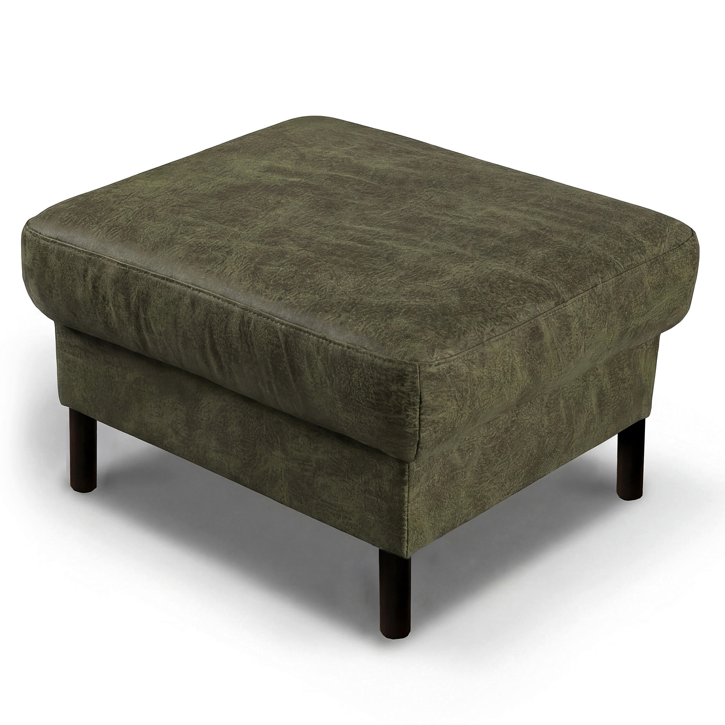 HOCKER Textil, Leder Grün  - Grün, Design, Leder/Textil (70/48/60cm) - Livetastic