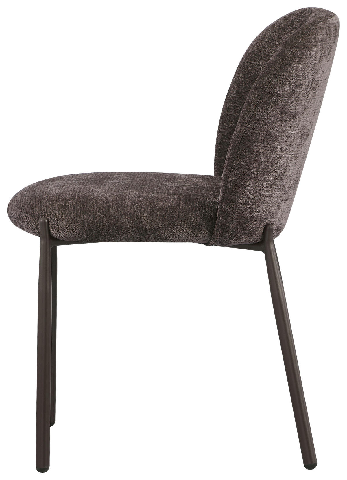 STUHL  Stoffauswahl Struktur  - Braun, Design, Textil/Metall (46/80/60cm) - Stylife