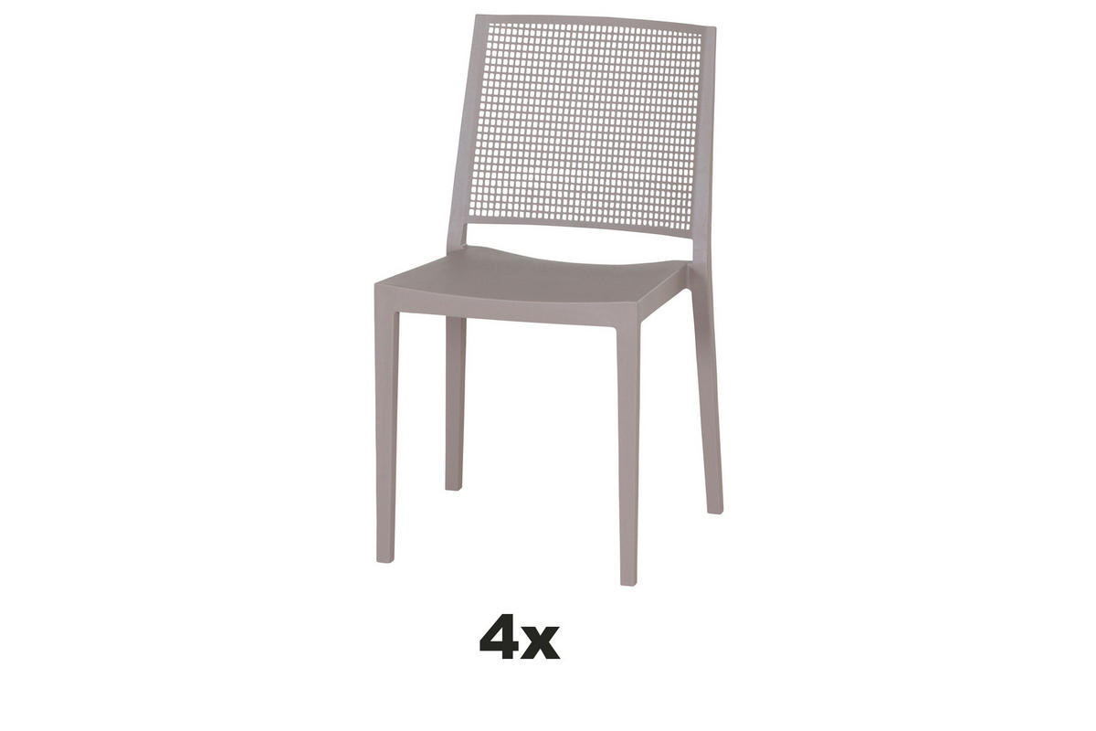 STAPELSTUHL in Kunststoff Taupe  - Taupe, Basics, Kunststoff (46/80/56cm) - Siena Garden