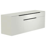 LOWBOARD  160/56/45 cm 1 Schublade(n) Beimöbel erhältlich, hängend, Abdeckplatte aus Glas  - Schwarz/Weiß, Design, Glas/Holzwerkstoff (160/56/45cm) - Moderano